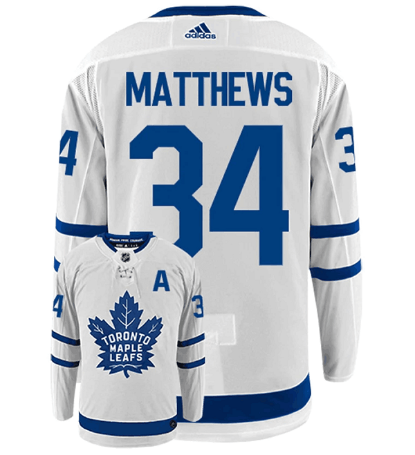 Men's White Toronto Maple Leafs #34 Auston Matthews Stitched Jersey